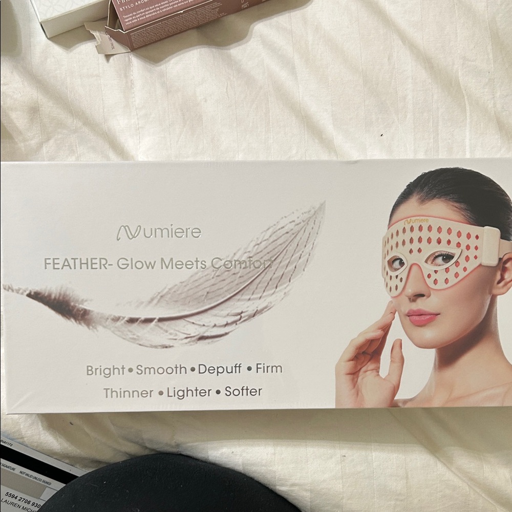 Lumiere Polka Dot Eye Mask in White and Red